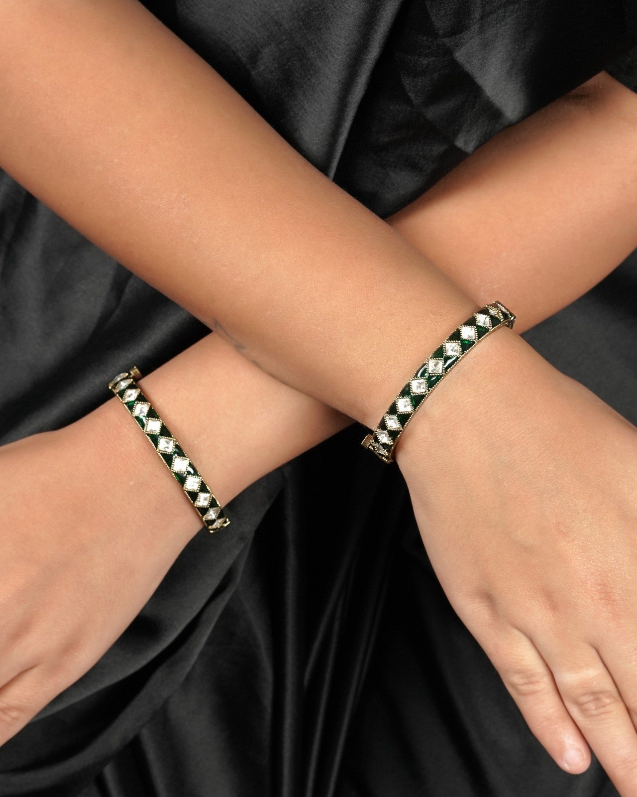 Statement polki stone bangles kangan jewellery