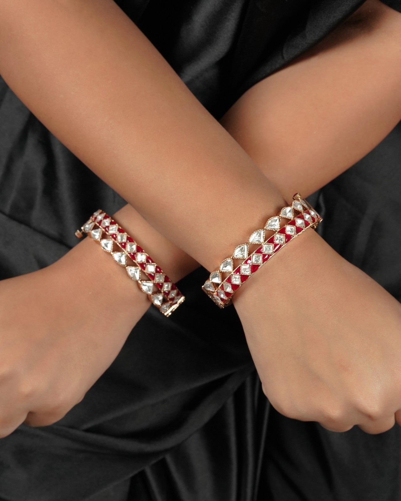 Festive statement polki bangles set kangan