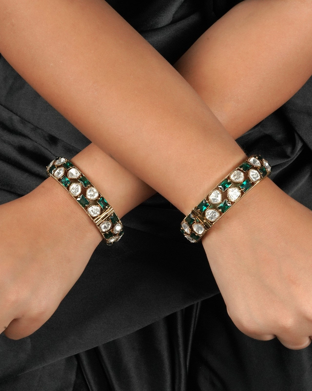 Modern ethnic polki bangles kangan fusion jewellery
