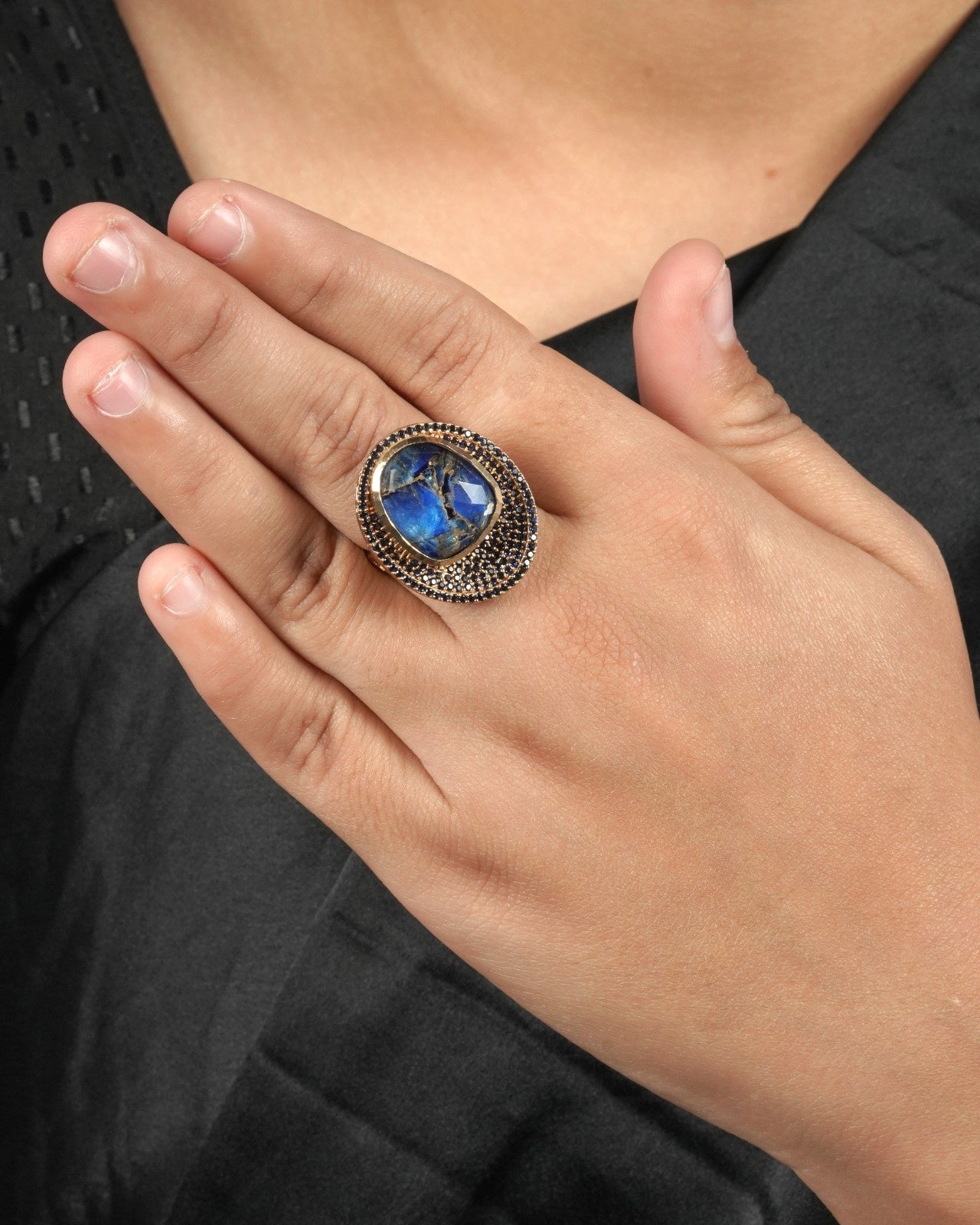 Regal Polki Moissanite Ring with celebratory shine and refined craftsmanship