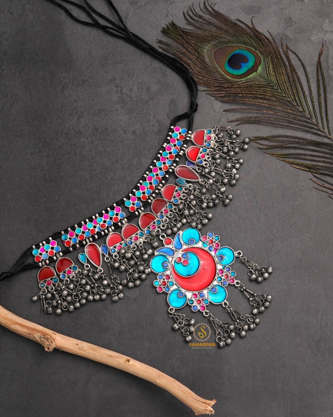 Bridal statement necklace wedding styling