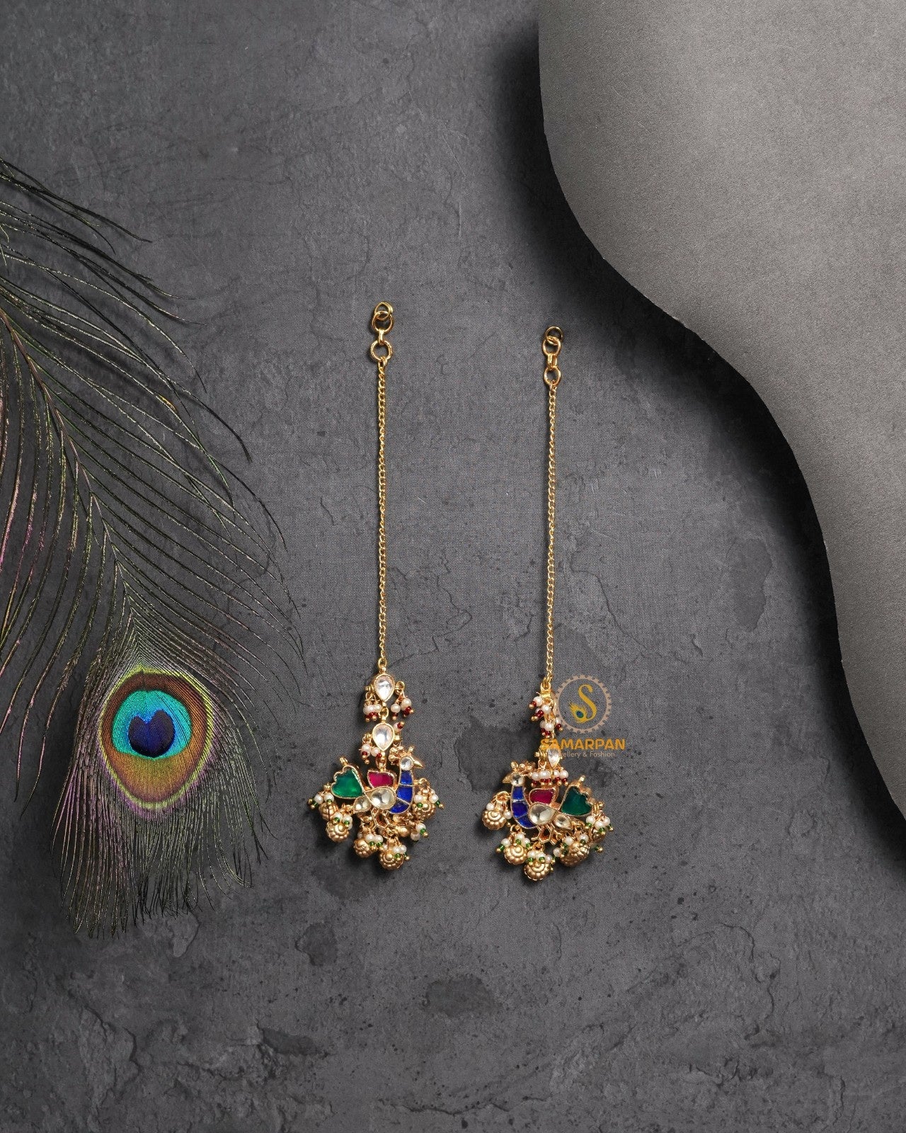 heritage ballis and heritage hoops earrings for women and girls traditional wear