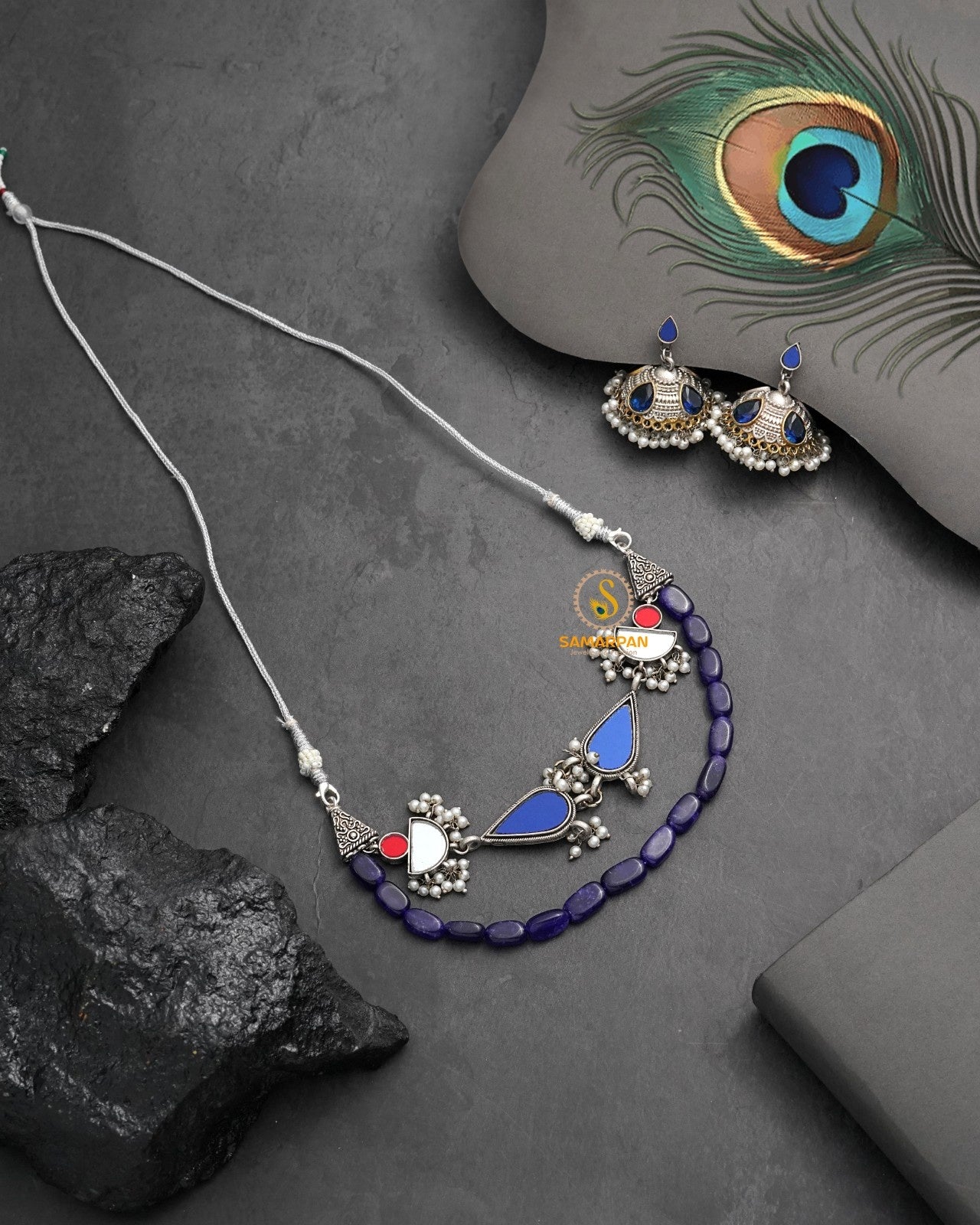 Samarpan designer necklace set for wedding reception and family functions