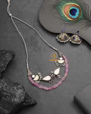 Elegant necklace set online by Samarpan for traditional festive dressing