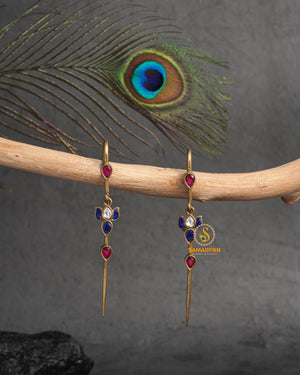 Ruby Green oxidised tribal hoops earrings antique finish hoops for women and girls everyday wear