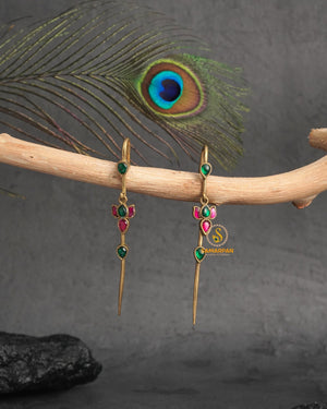 Blue oxidised tribal hoops earrings antique finish hoops for women and girls everyday wear