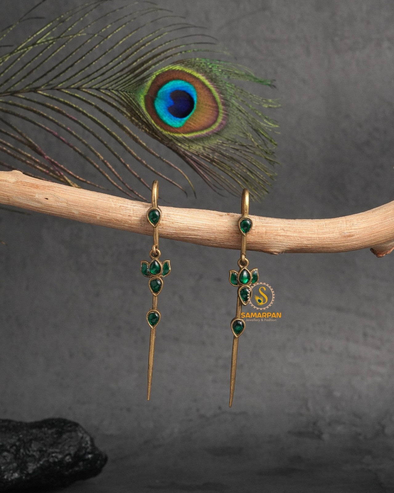 Green oxidised tribal hoops earrings antique finish hoops for women and girls everyday wear