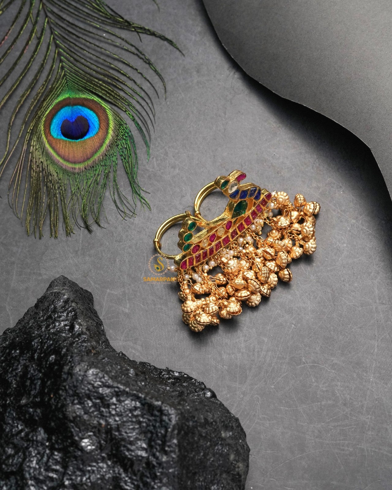 Elegant Samarpan designer ring with graceful polished jewellery styling