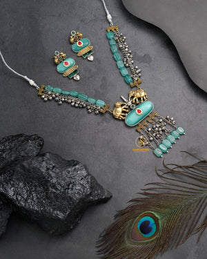 Elegant necklace set online by Samarpan for traditional festive dressing