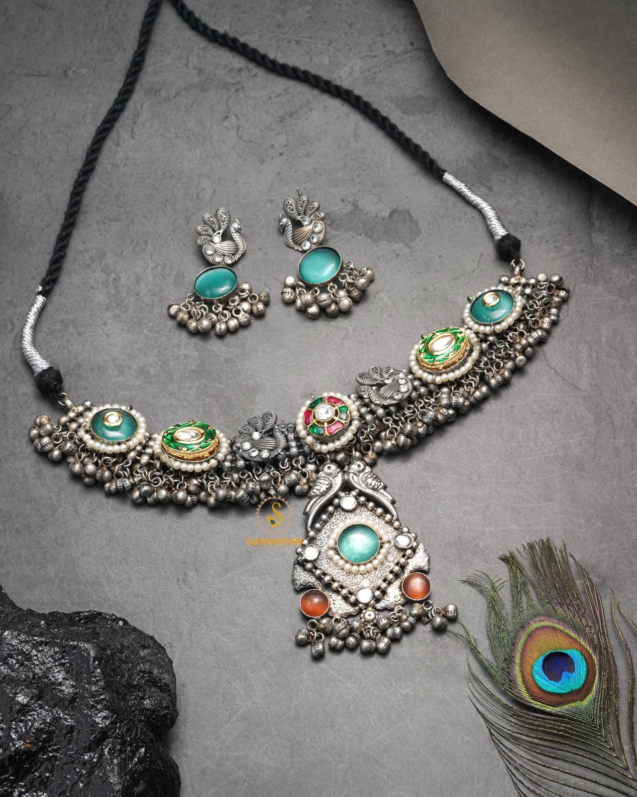 Premium tribal antique necklace set for party wear ethnic outfits