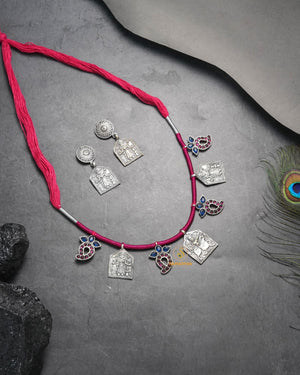 Rustic antique necklace set for occasion wear and ethnic fashion