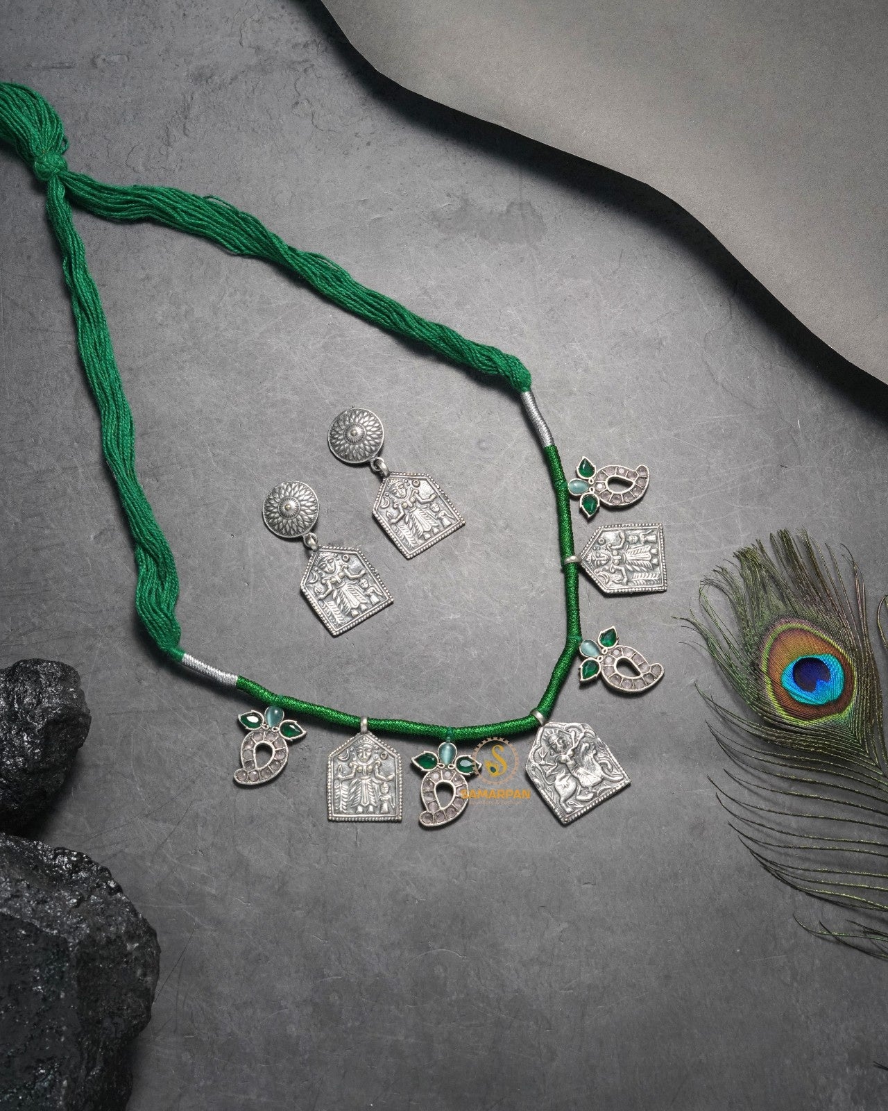 Rustic antique necklace set for occasion wear and ethnic fashion