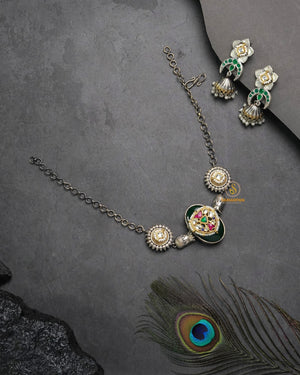 Bold tribal necklace set for saree and lehenga ethnic looks