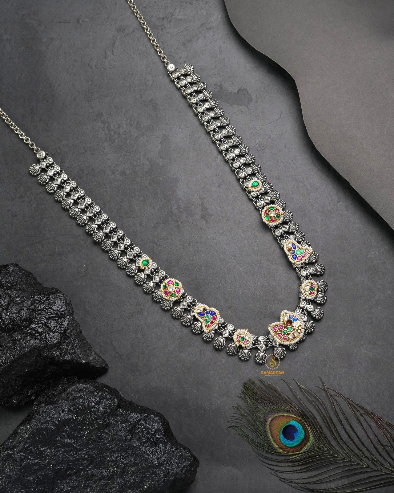 festive kandora jewellery, kandora festive design