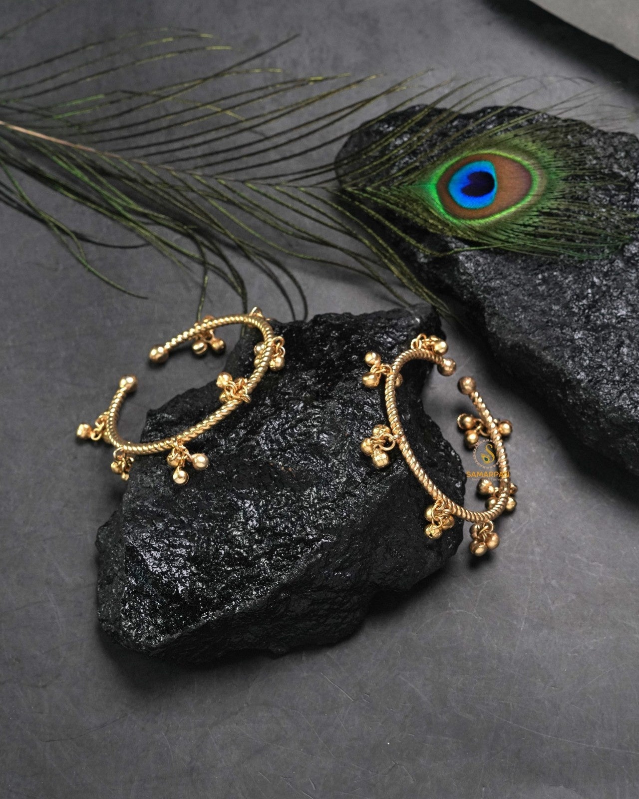 Tribal bangles and antique kangan set in traditional ethnic design with detailed metal craftsmanship