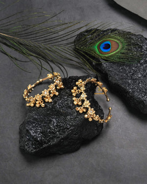 Oxidised tribal bangles set with matching kangan in silver tone for everyday ethnic styling