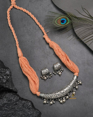 Antique tribal necklace set for saree and festive ethnic outfits