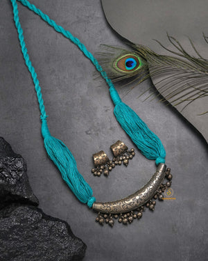 Antique tribal necklace set for saree and festive ethnic outfits