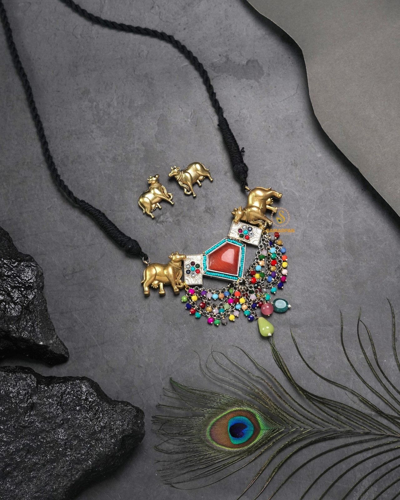 Ethnic necklace set for women by Samarpan Fashion for festive and party wear