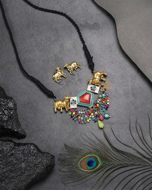 Ethnic necklace set for women by Samarpan Fashion for festive and party wear