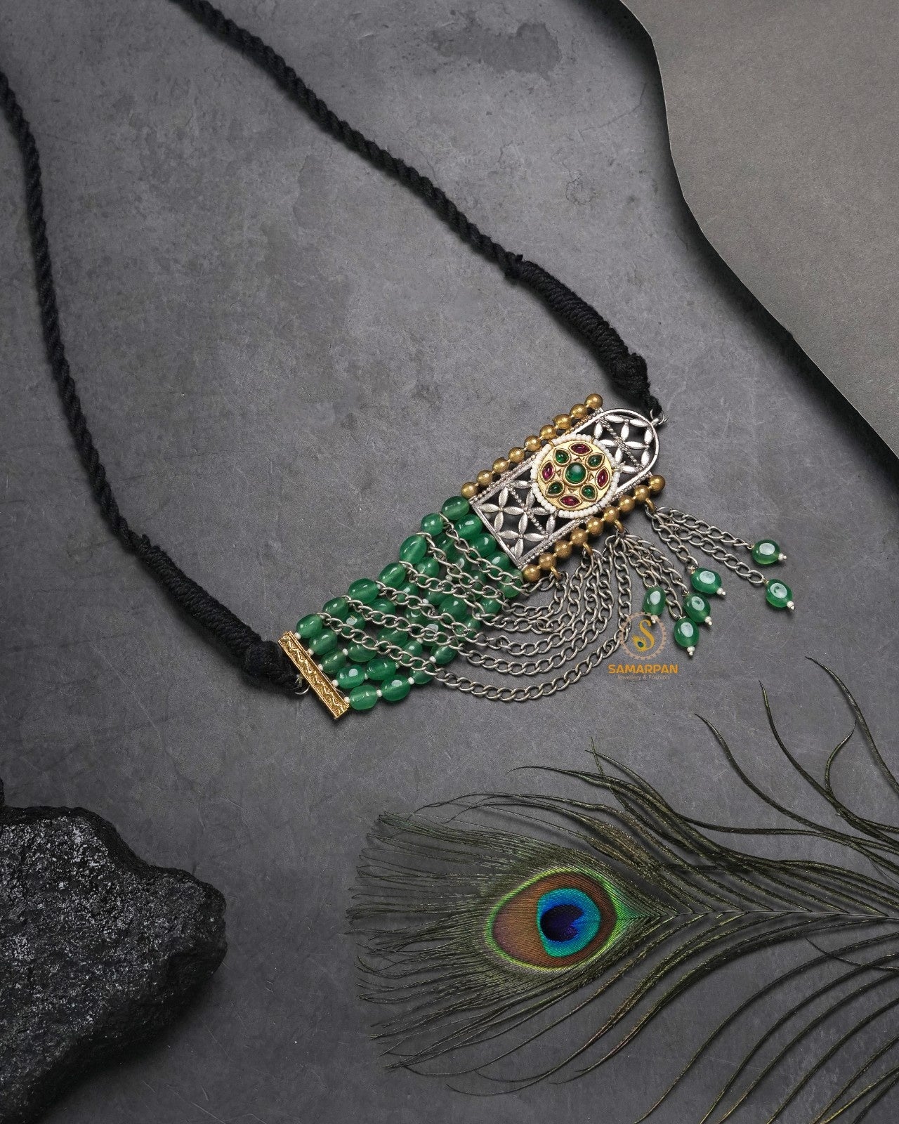 Traditional necklace set from Designed by Samarpan for Indian celebration looks