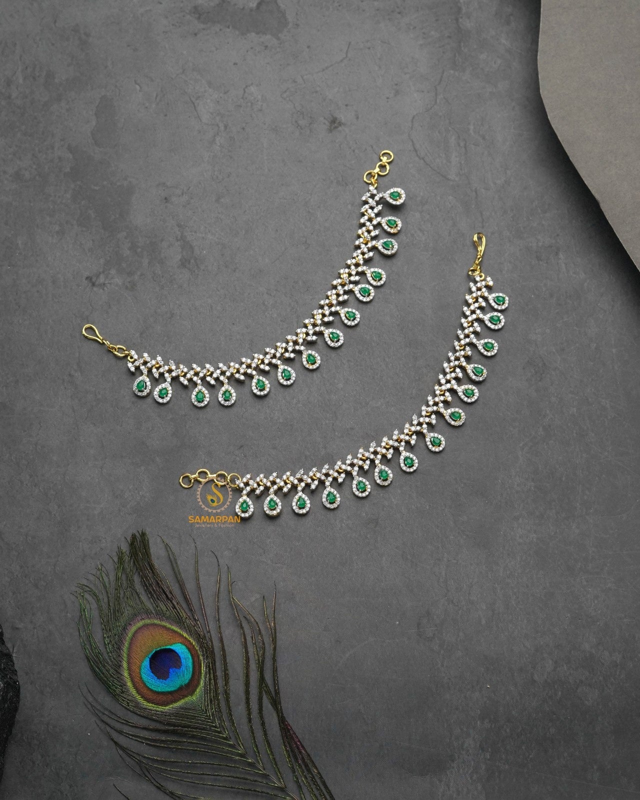 Traditional kanser hair jewellery for puja and temple wear