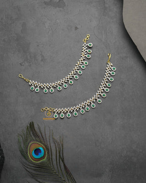 Traditional kanser hair jewellery for puja and temple wear
