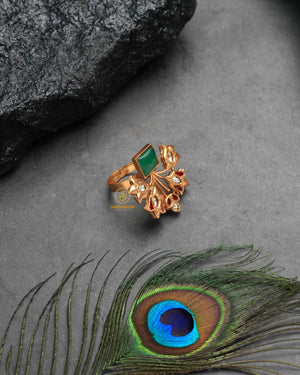 Heirloom style golden heritage ring with legacy inspired detailing