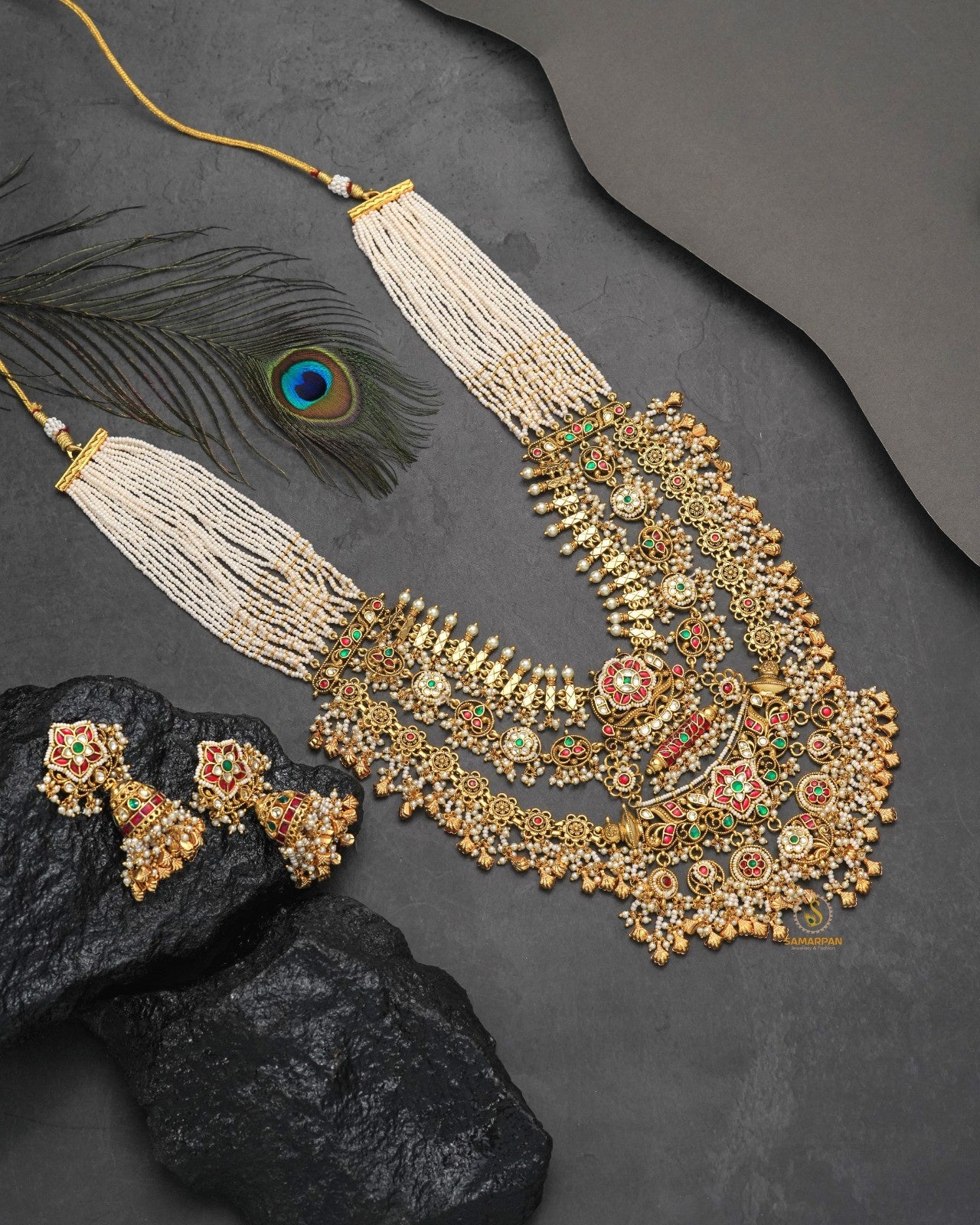 Designer jewellery set from Samarpan Fashion for Indian ethnic wear