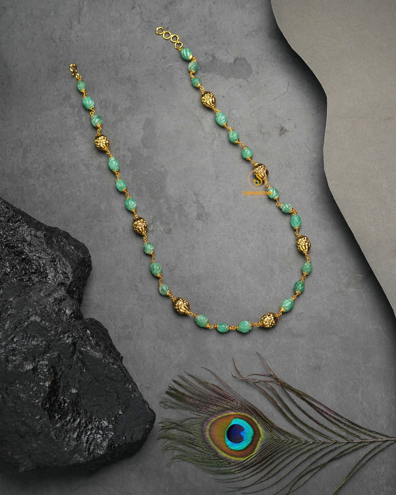Designer jadau kundan mala necklace for reception and sangeet