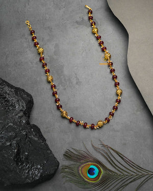 Ruby royal jadau kundan layered mala necklace for weddings