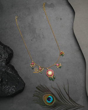 Traditional Jadau Pachi Kundan necklace for ethnic occasions