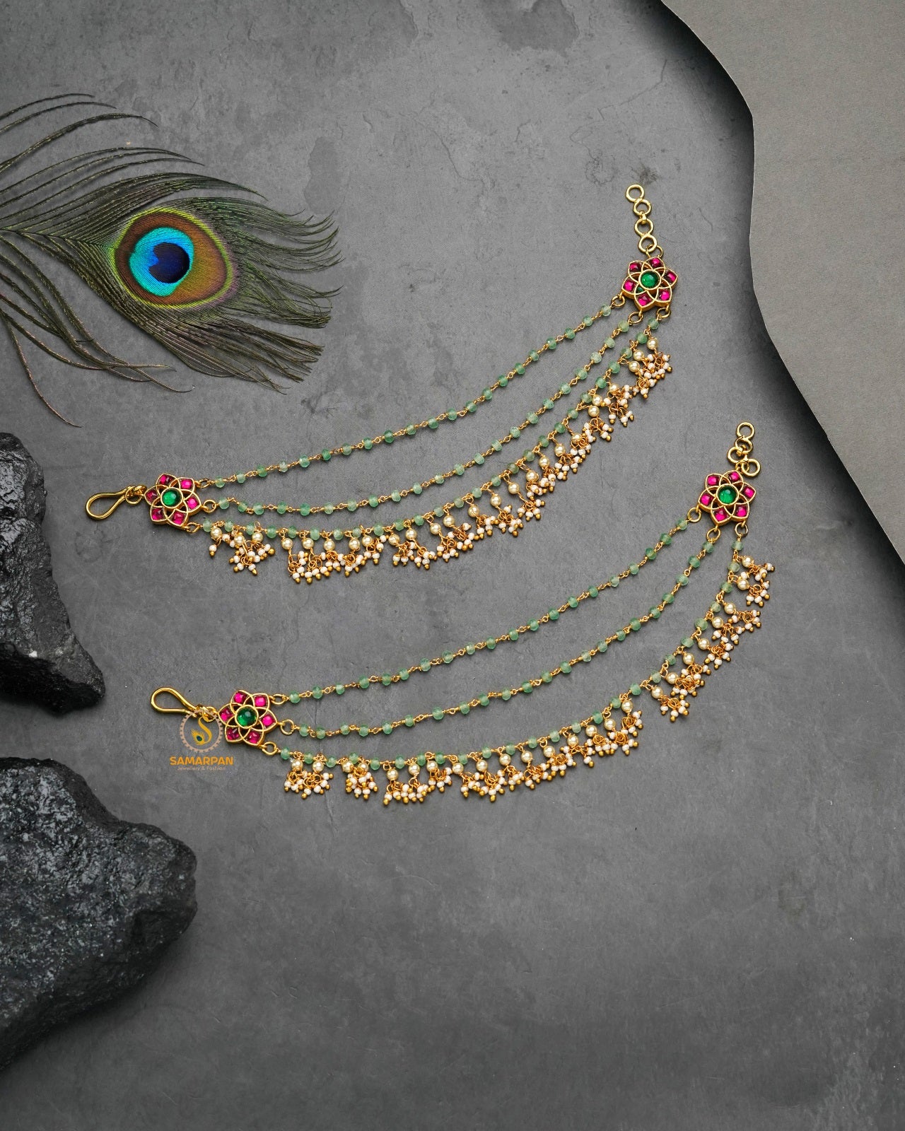 Antique finish kanser vintage style traditional head jewellery
