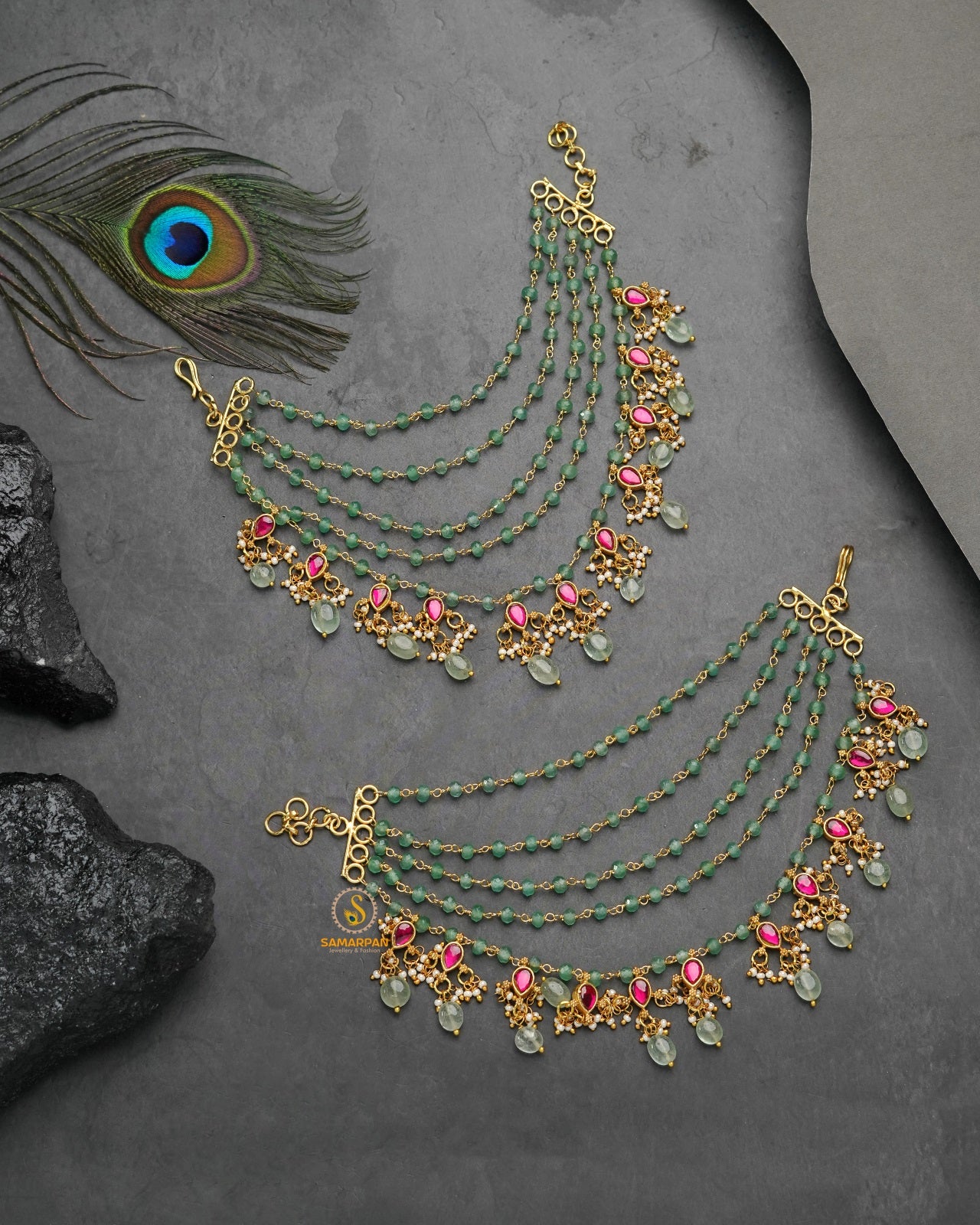 Kanser jewellery for family functions simple traditional hair accessory