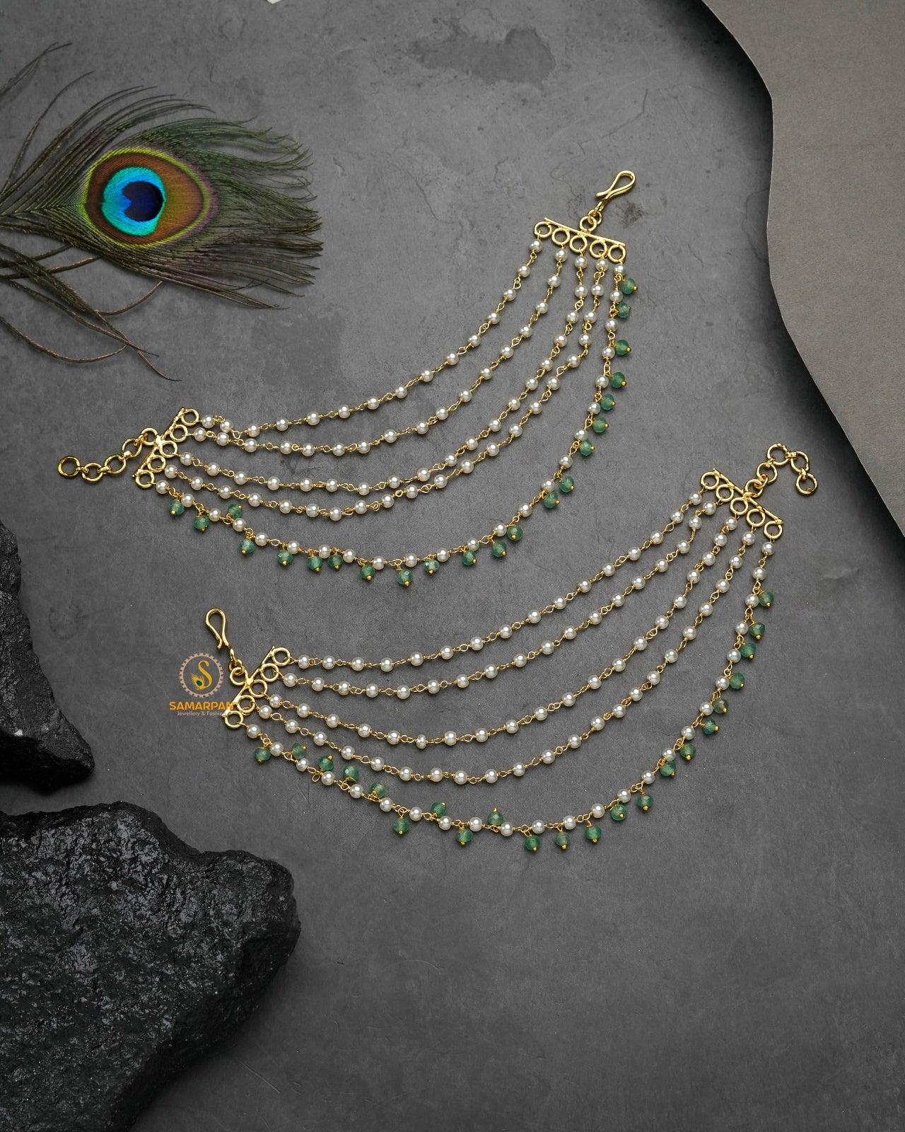 Kanser head jewellery for sangeet evening traditional accessory