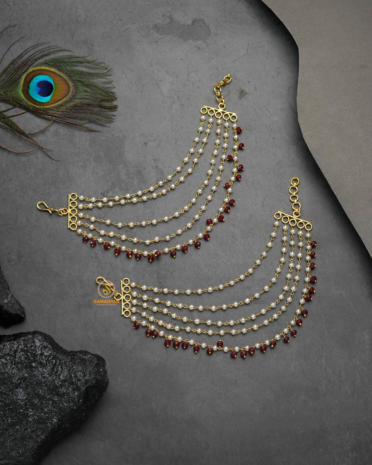 Kanser head jewellery for sangeet evening traditional accessory