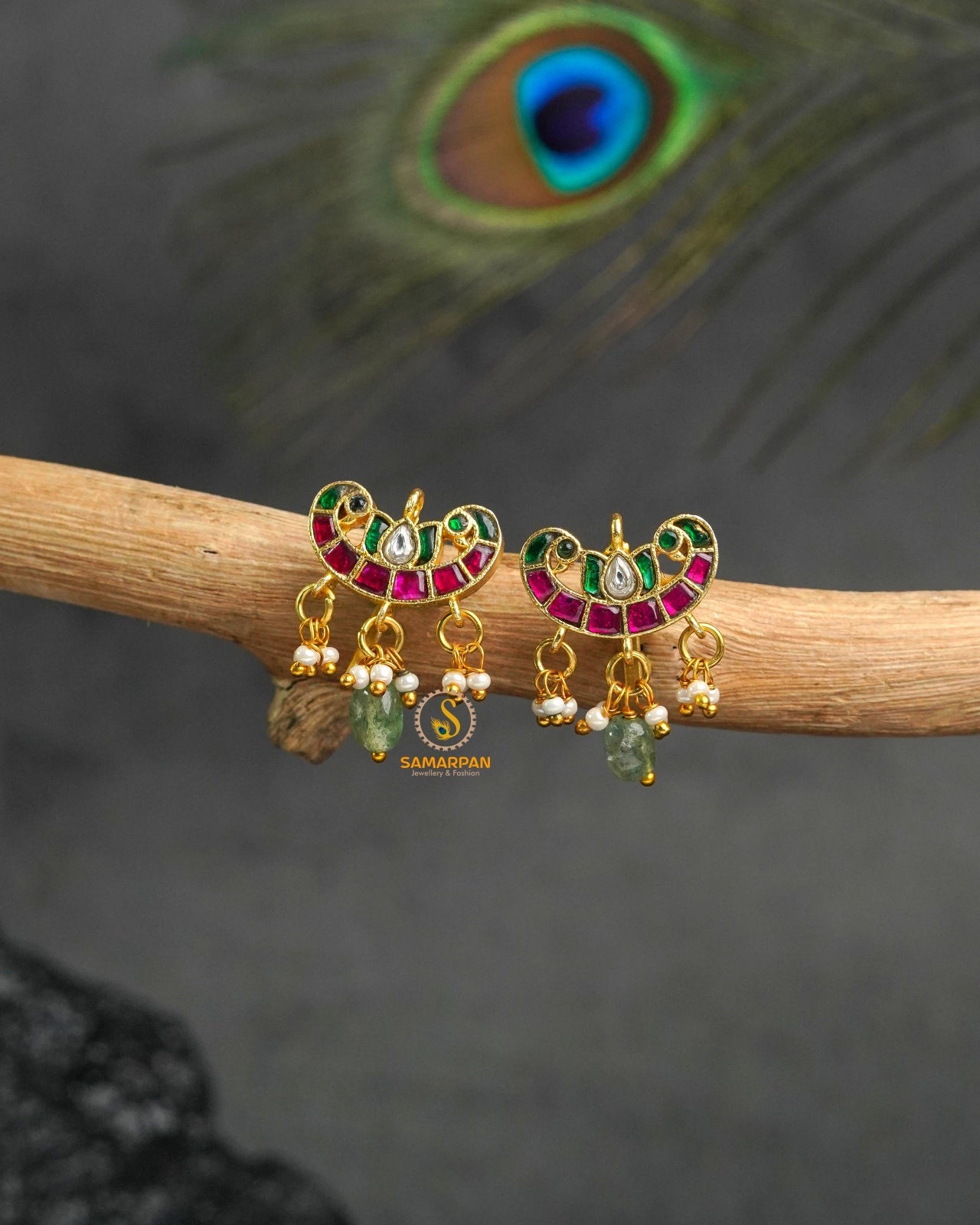 jadau kundan earrings fusion style ballis and hoops for women and girls