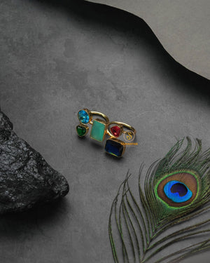 Fashion metallic golden glow ring with trend-driven gleaming finish