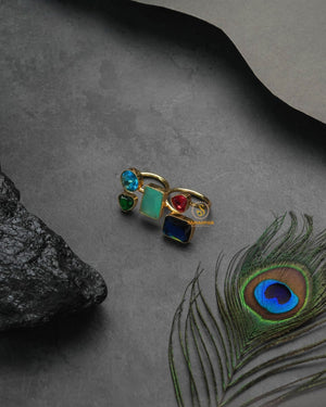 Fashion metallic golden glow ring with trend-driven gleaming finish