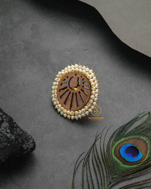 Polished metallic golden glow ring with sleek put-together appeal