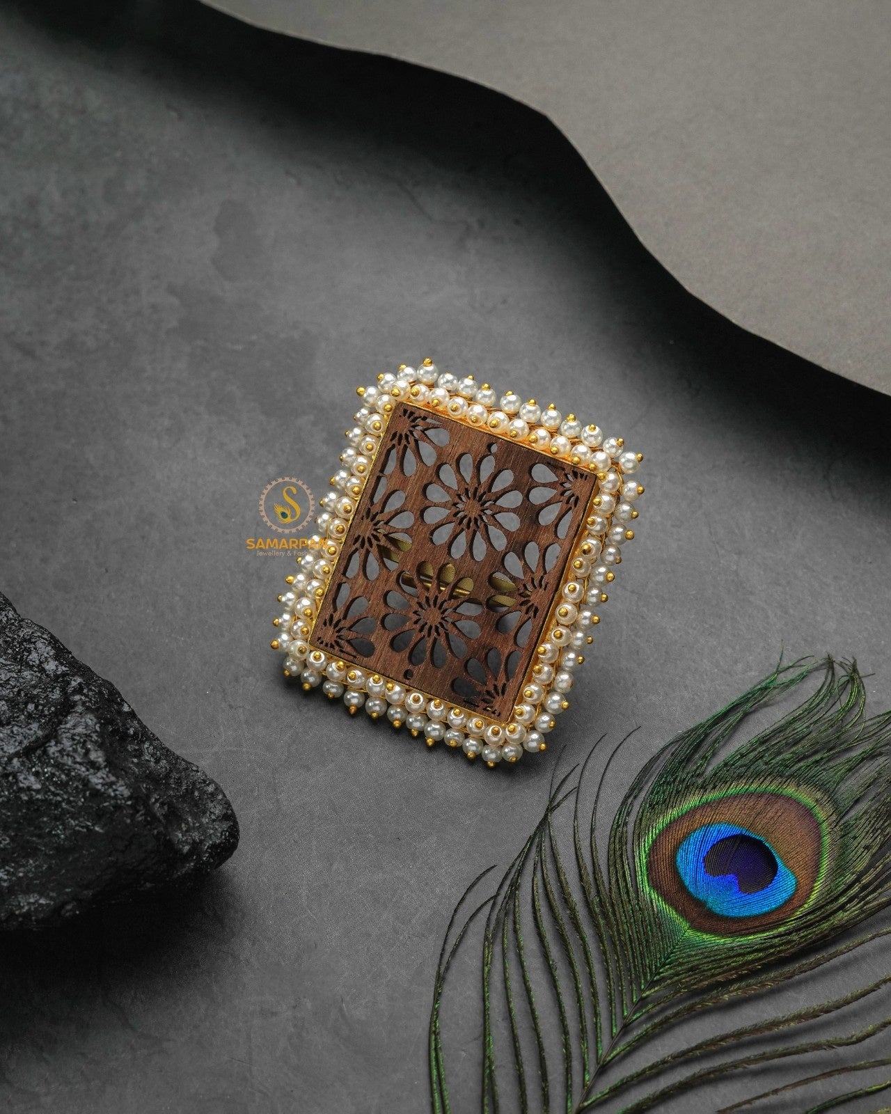 Polished metallic golden glow ring with sleek put-together appeal