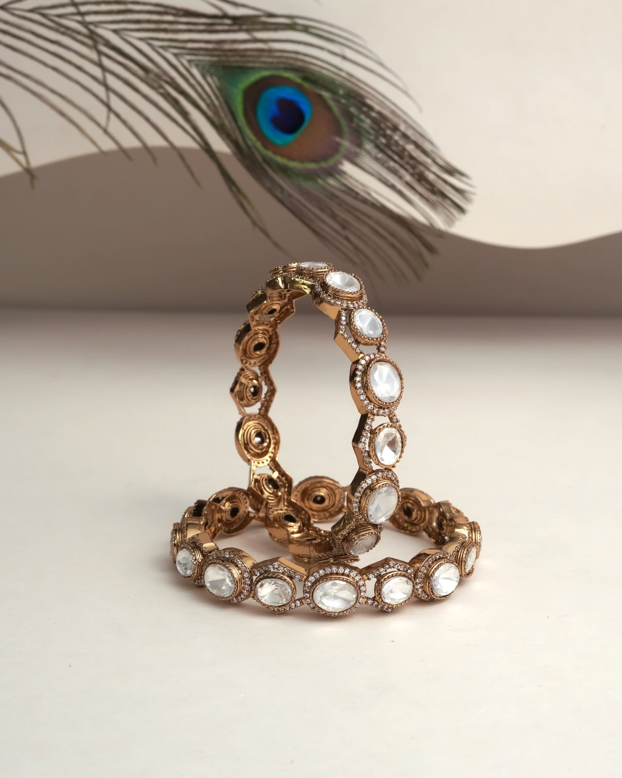 Anniversary gift polki kundan bangles kangan set