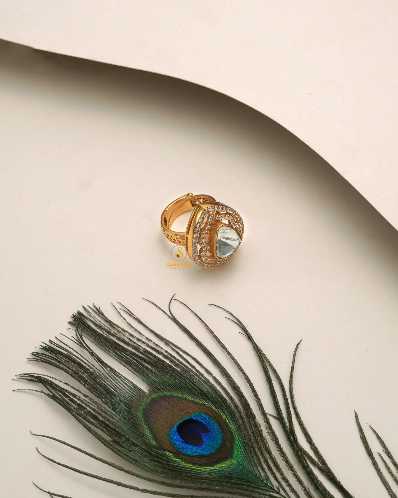 Curated Occasion Polki Moissanite Ring showing occasion curation and rich festive detail