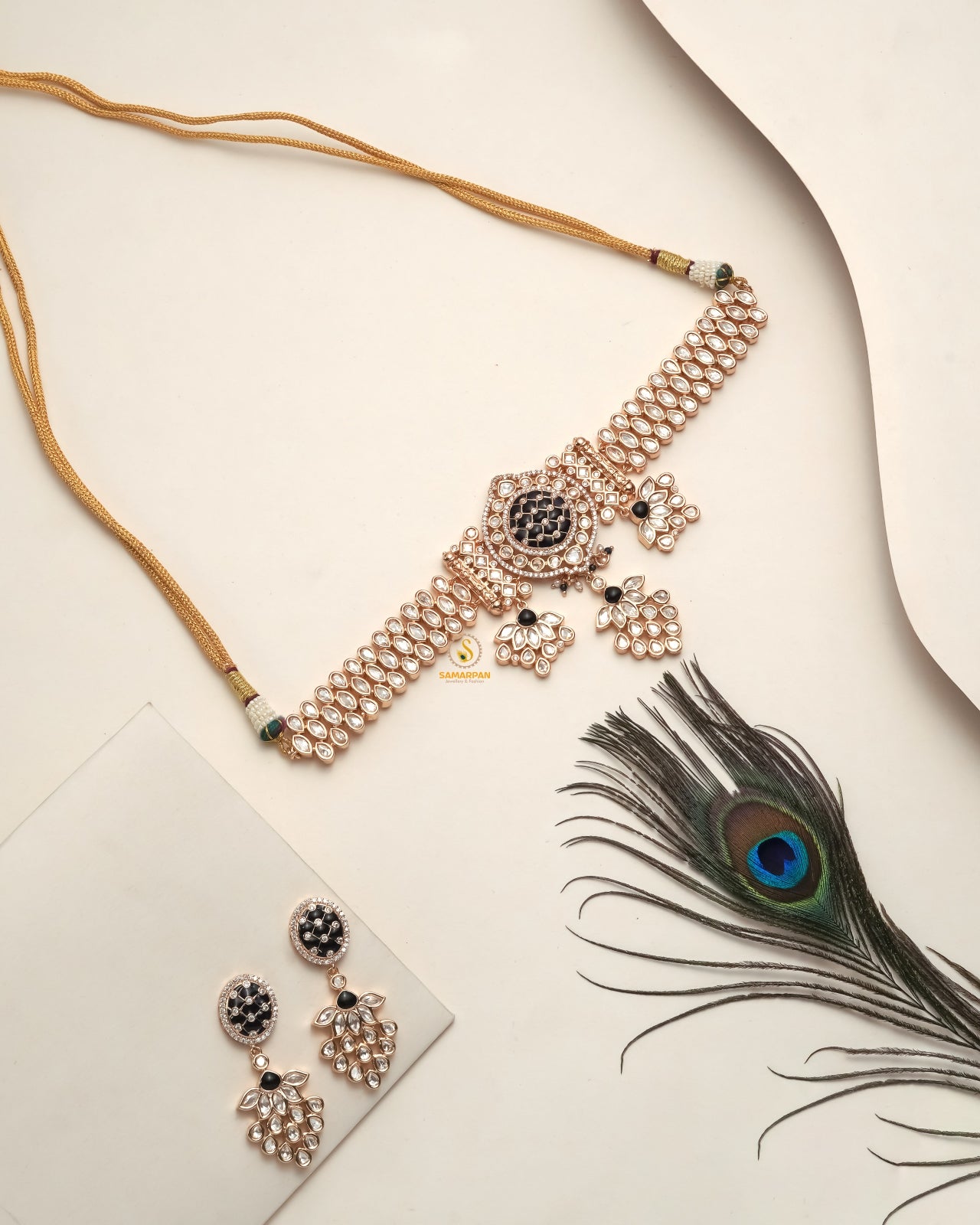 POLKI-MOISSANITE NECKLACE SET-NS6250-2